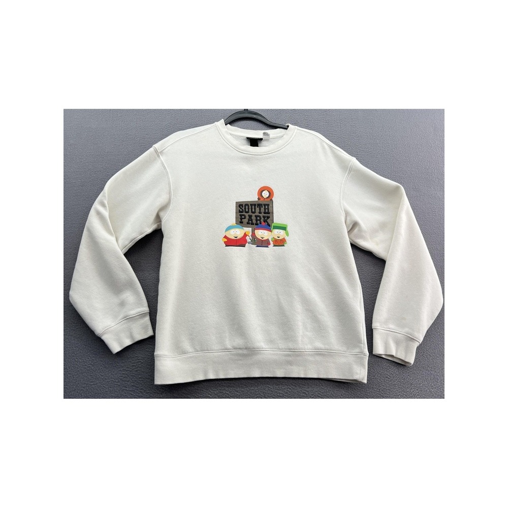 H&M South Park Sweatshirt Men's XS Off White Relaxed Fit Randy Marsh Crewneck